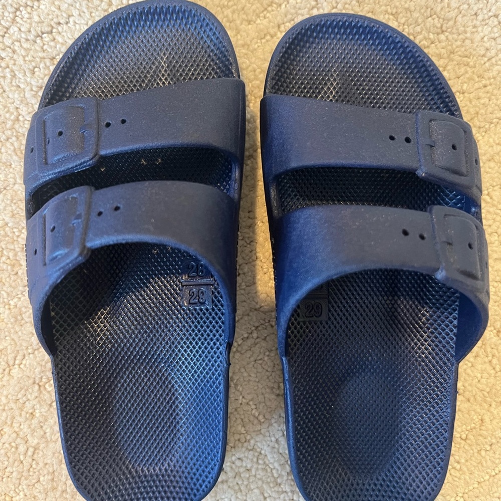 Navy Blue Slide Sandals